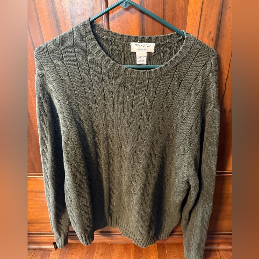 Covington Men's Dark Green Crewneck Sweater